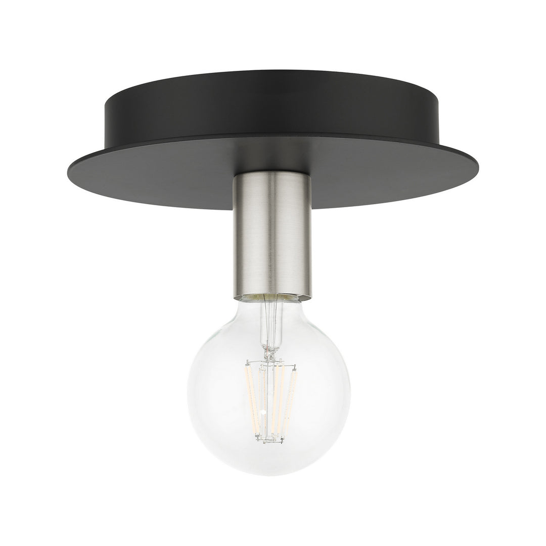 Livex Hillview 45871-04 Ceiling Light - Black w/ Brushed Nickels