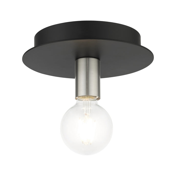 Livex Hillview 45871-04 Ceiling Light - Black w/ Brushed Nickels