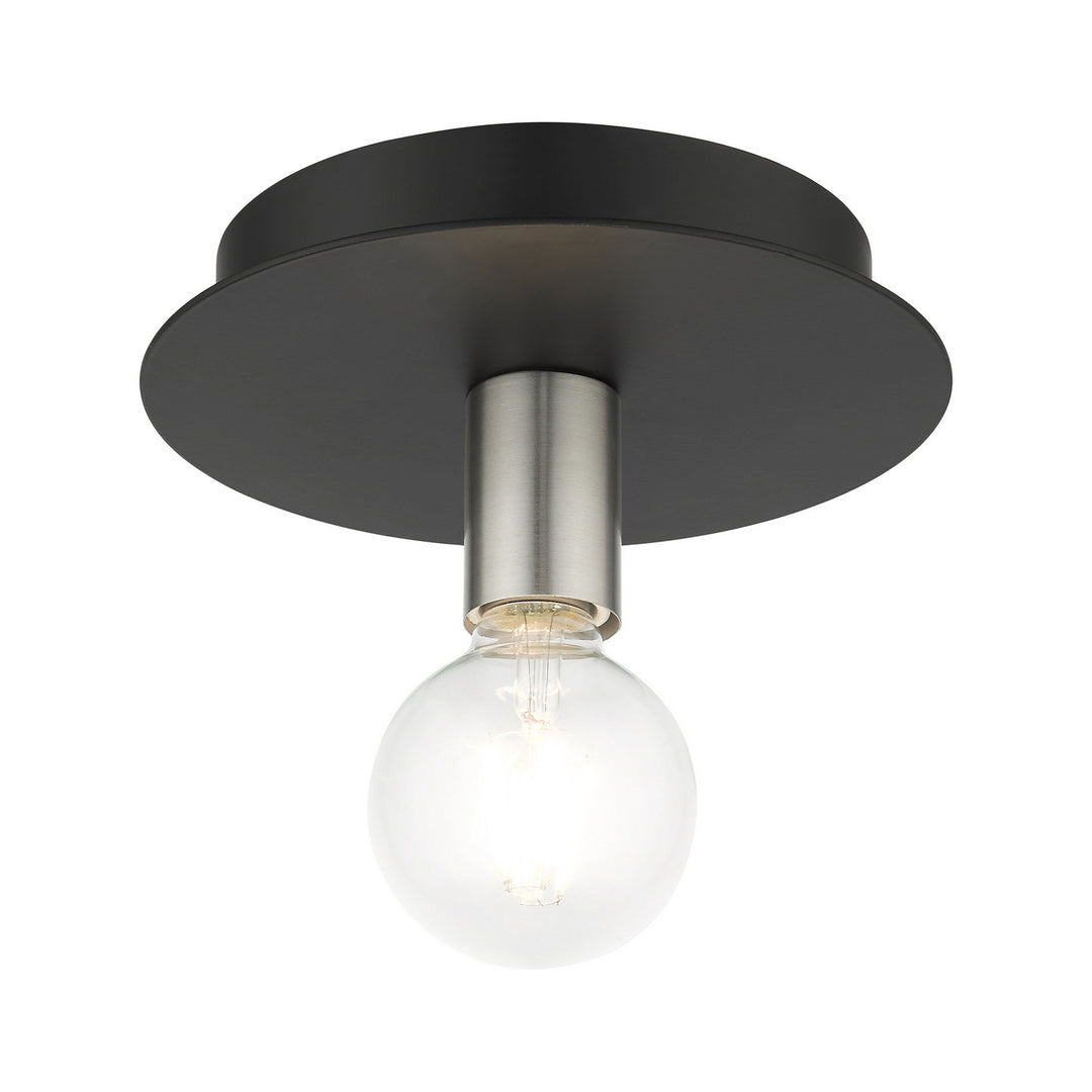 Livex Hillview 45871-04 Ceiling Light - Black w/ Brushed Nickels