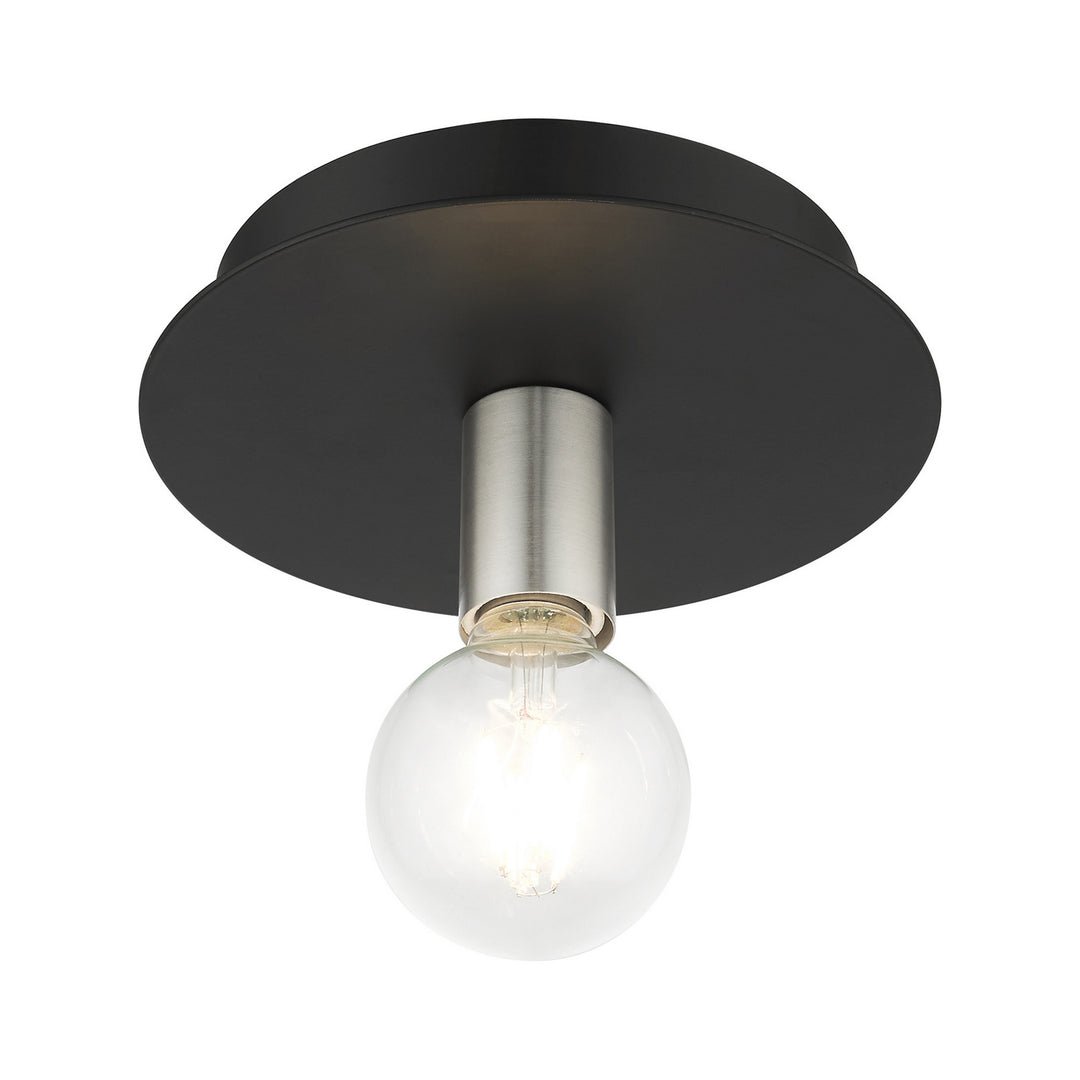 Livex Hillview 45871-04 Ceiling Light - Black w/ Brushed Nickels