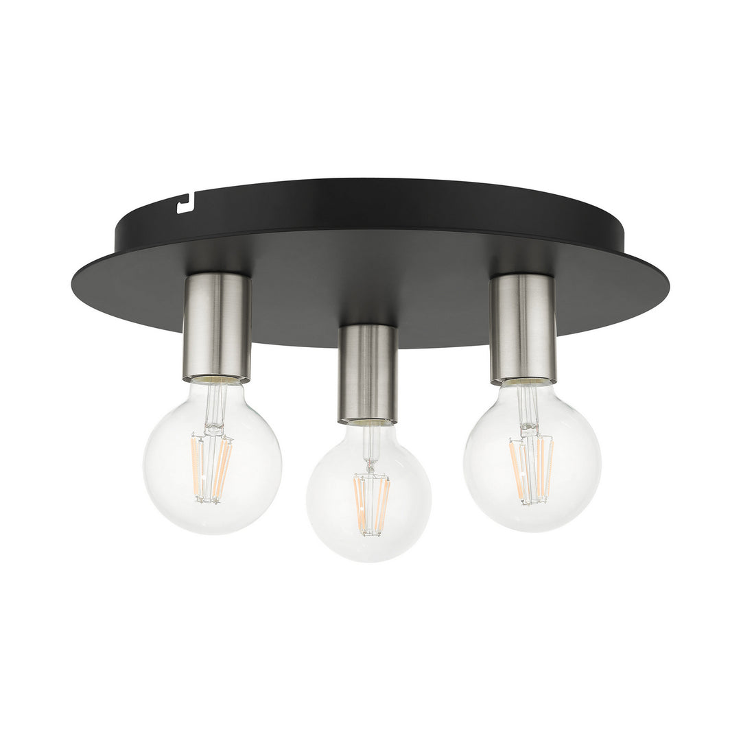 Livex Hillview 45873-04 Ceiling Light - Black w/ Brushed Nickels