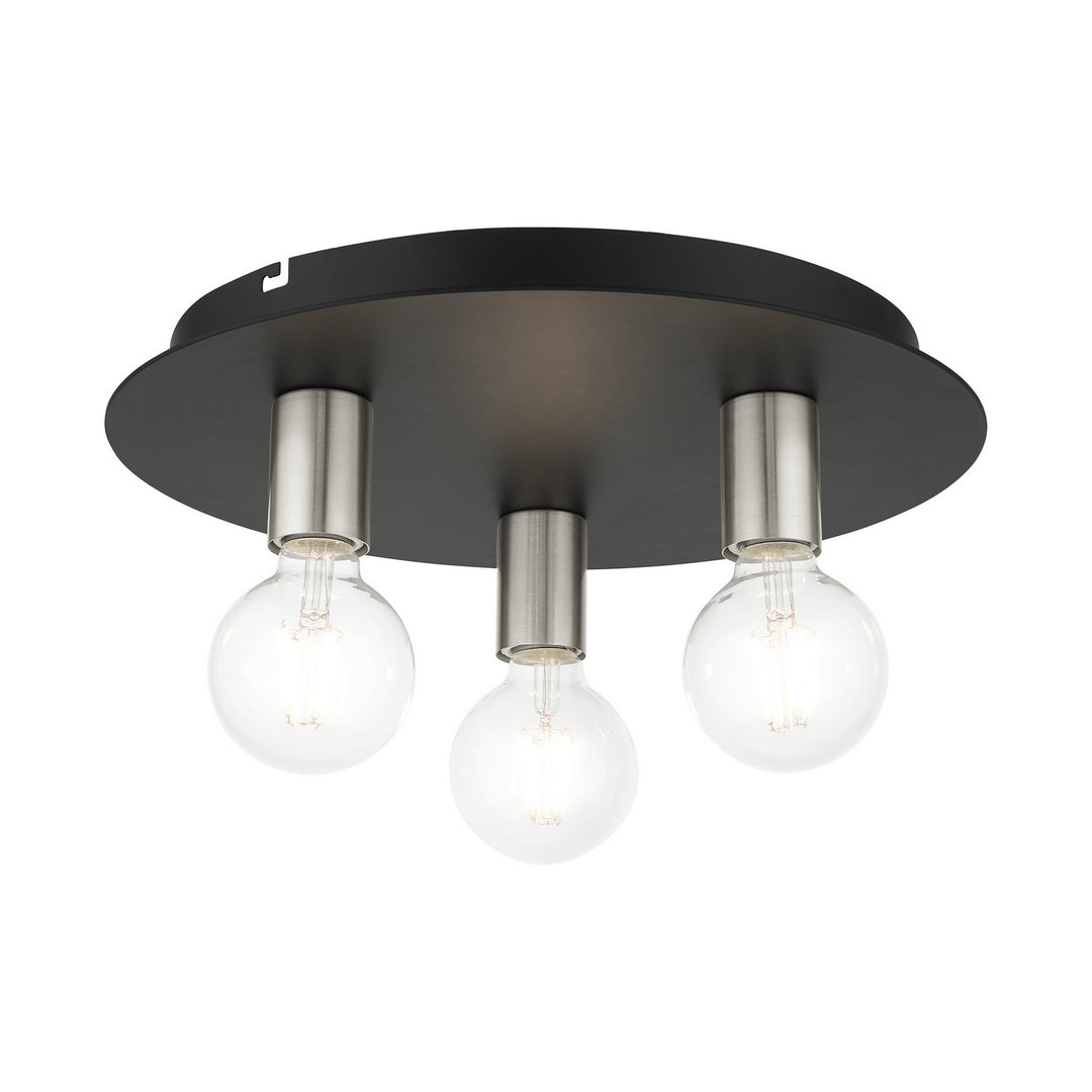 Livex Hillview 45873-04 Ceiling Light - Black w/ Brushed Nickels