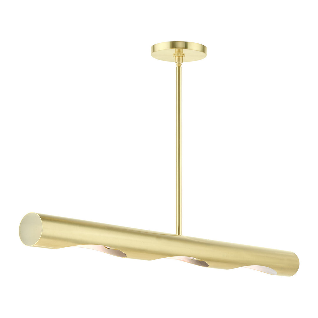 Livex Novato 45897-12 Pendant Light - Satin Brass