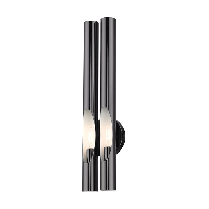 Livex Acra 45912-46 Wall Sconce Light - Black Chrome