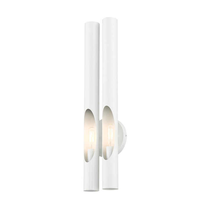 Livex Acra 45912-69 Wall Sconce Light - Shiny White