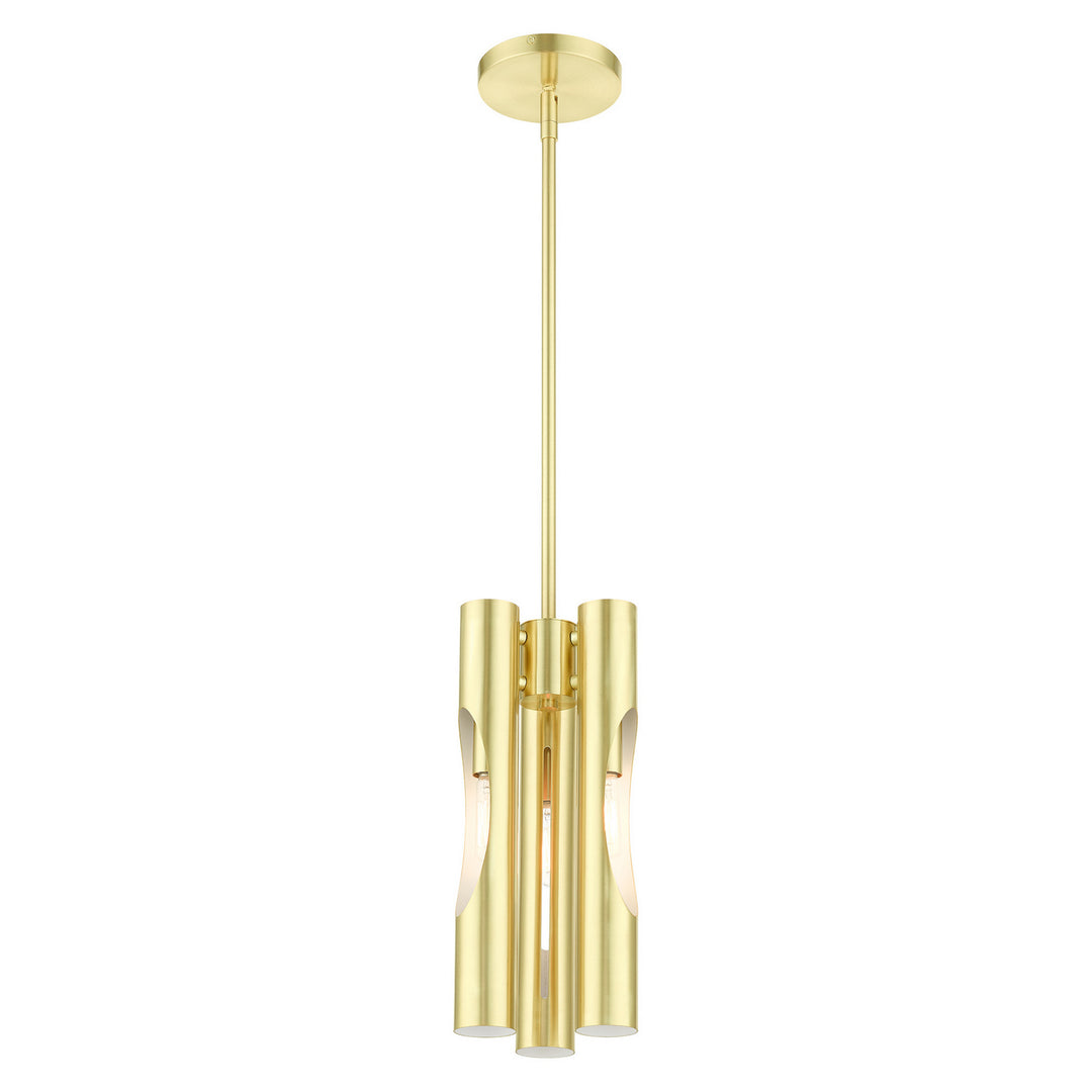 Livex Acra 45913-12 Pendant Light - Satin Brass