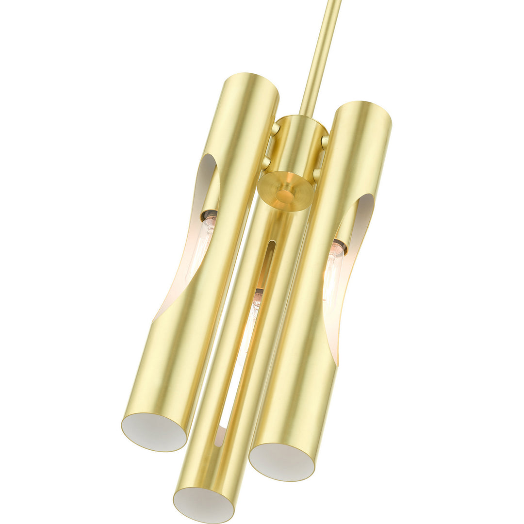 Livex Acra 45913-12 Pendant Light - Satin Brass