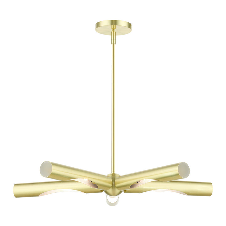 Livex Acra 45915-12 Chandelier Light - Satin Brass