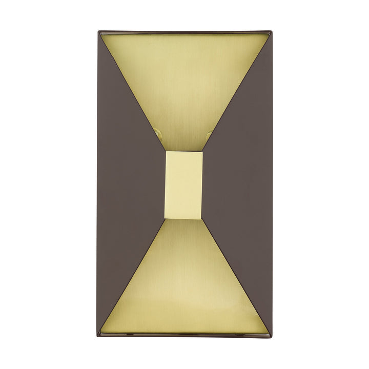 Livex Lexford 46002-07 Wall Sconce Light - Bronze w/ Satin Brasss