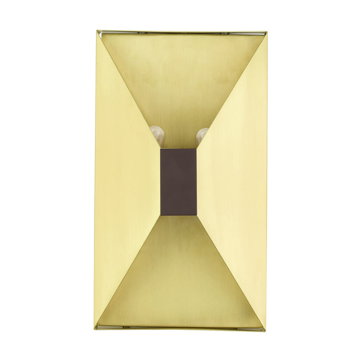 Livex Lexford 46002-12 Wall Sconce Light - Satin Brass w/ Bronze