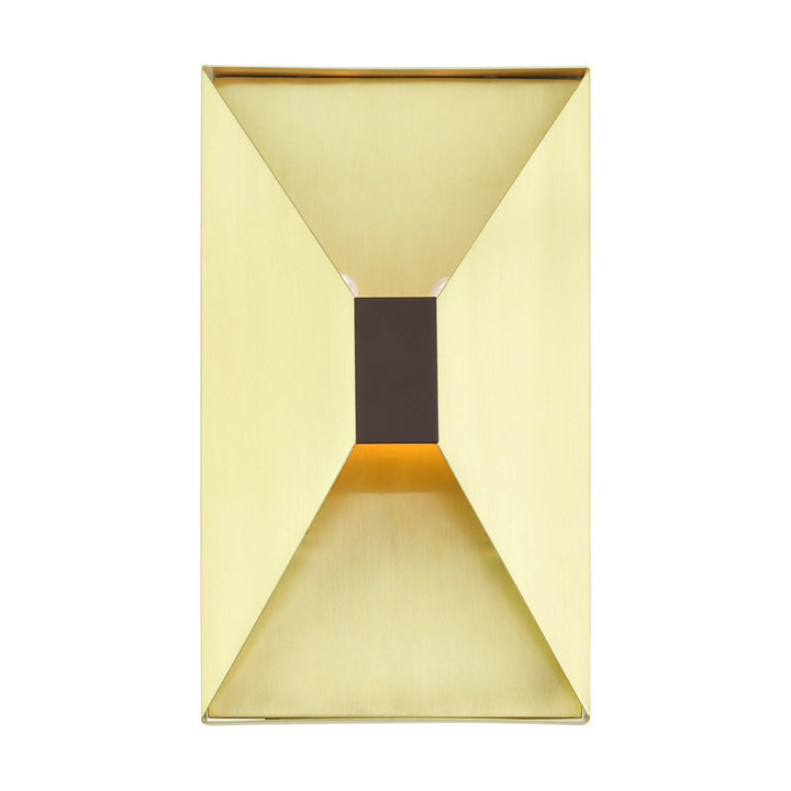 Livex Lexford 46002-12 Wall Sconce Light - Satin Brass w/ Bronze