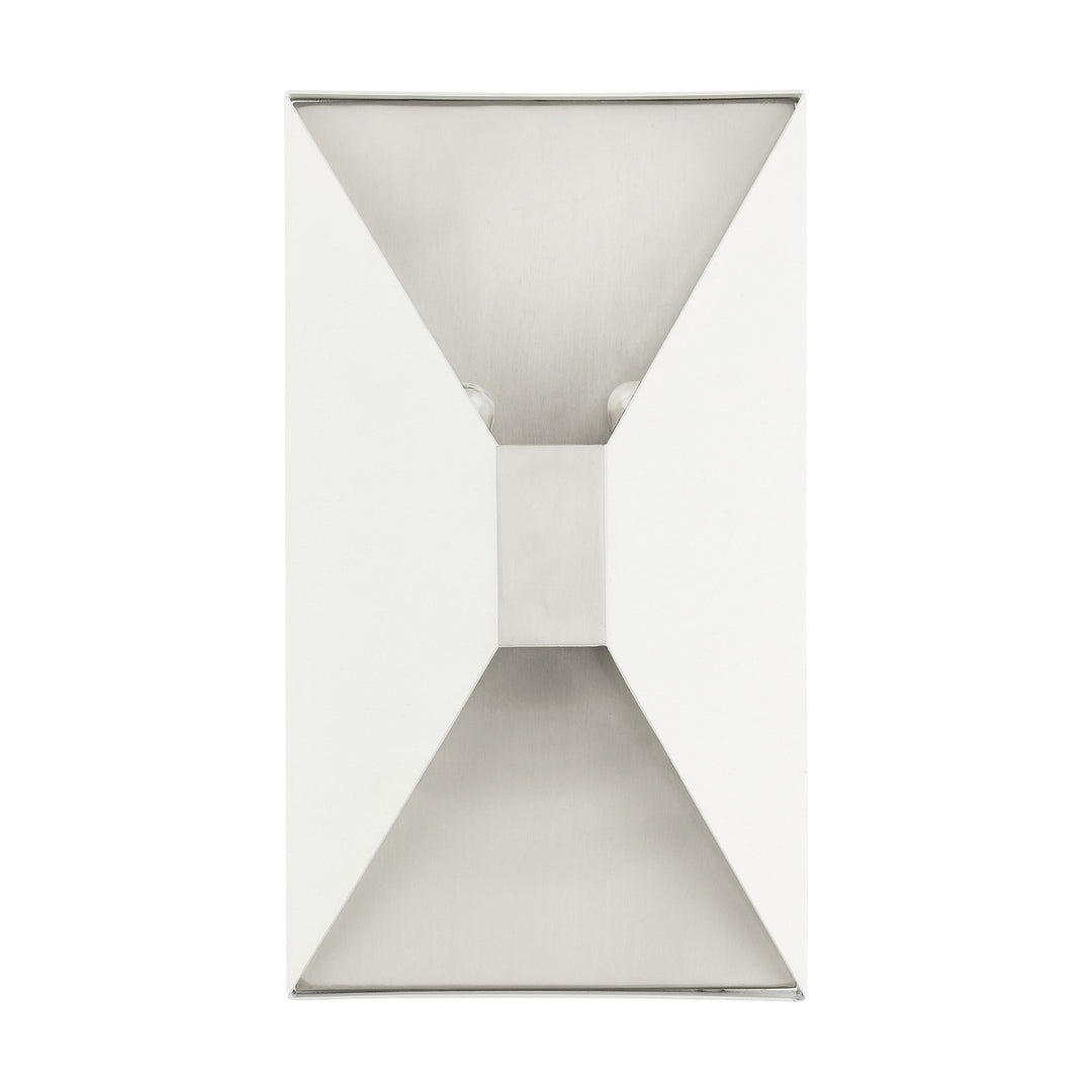 Livex Lexford 46002-13 Wall Sconce Light - Textured White w/ Brushed Nickels
