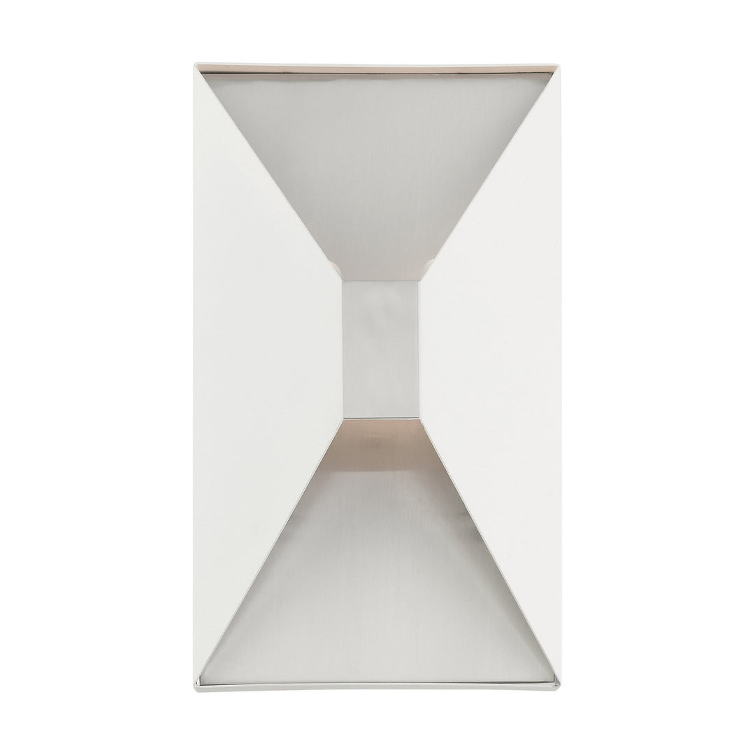 Livex Lexford 46002-13 Wall Sconce Light - Textured White w/ Brushed Nickels