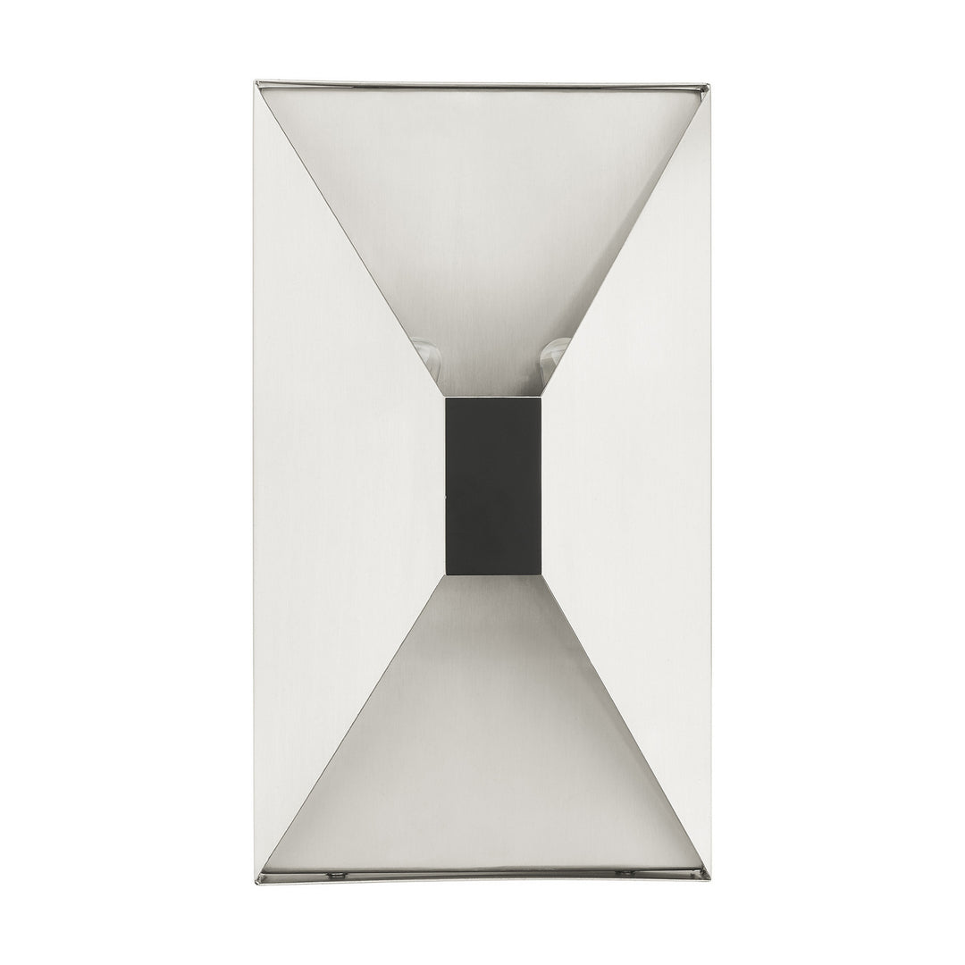 Livex Lexford 46002-91 Wall Sconce Light - Brushed Nickel w/ Black