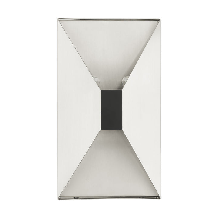 Livex Lexford 46002-91 Wall Sconce Light - Brushed Nickel w/ Black