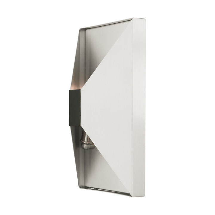 Livex Lexford 46002-91 Wall Sconce Light - Brushed Nickel w/ Black