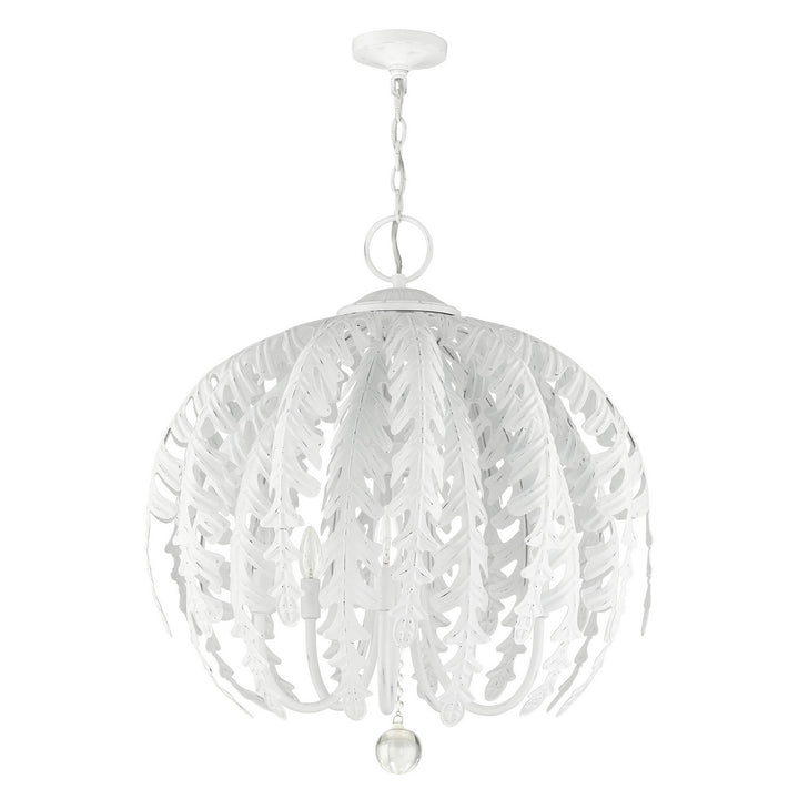 Livex Acanthus 46235-60 Chandelier Light - Antique White