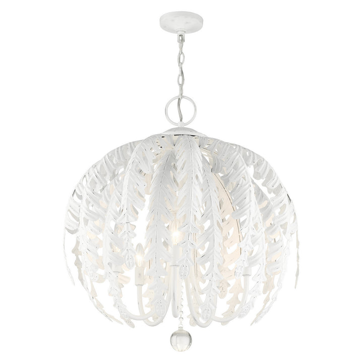 Livex Acanthus 46235-60 Chandelier Light - Antique White