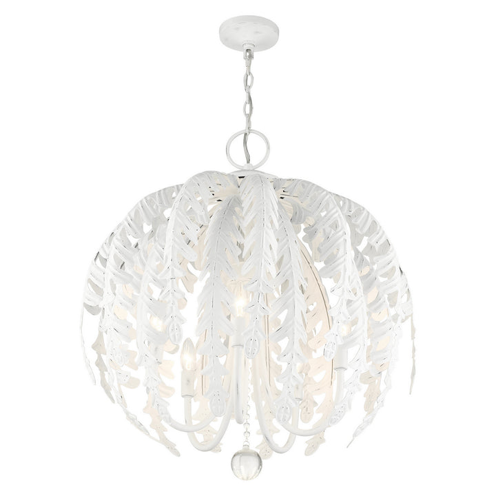 Livex Acanthus 46235-60 Chandelier Light - Antique White