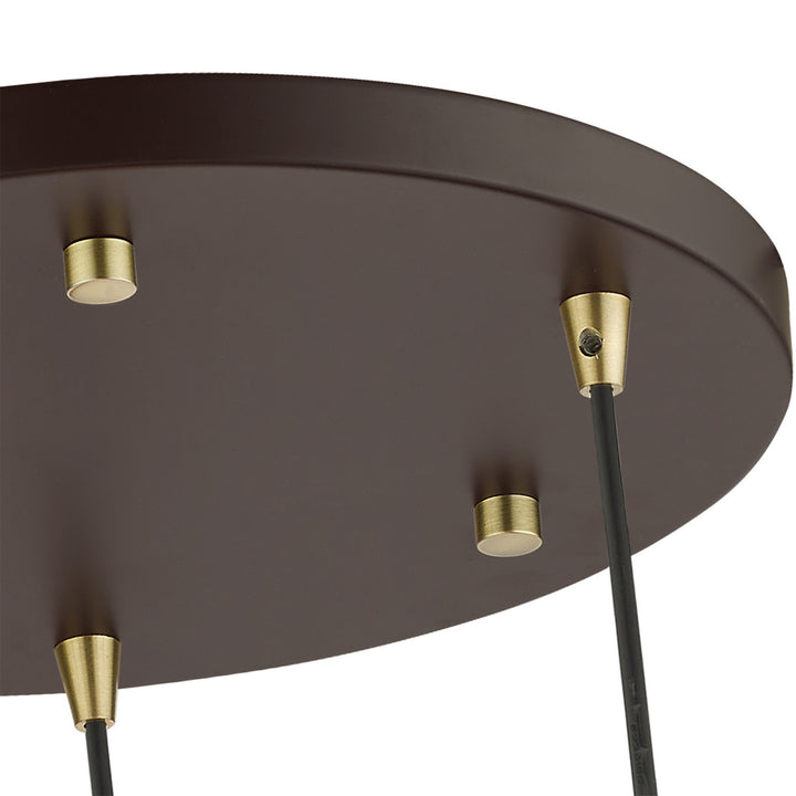 Livex Geometrix 46593-07 Pendant Light - Bronze w/ Antique Brasss