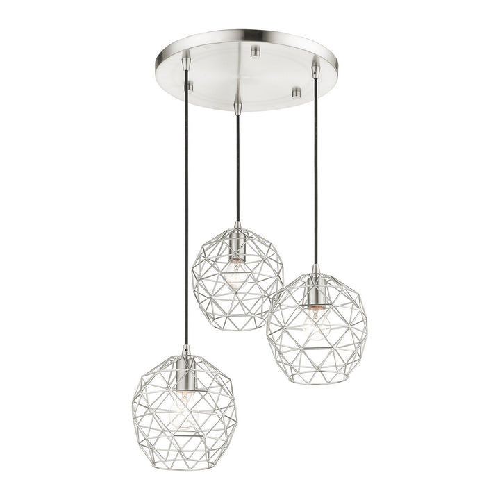 Livex Geometrix 46593-91 Pendant Light - Brushed Nickel