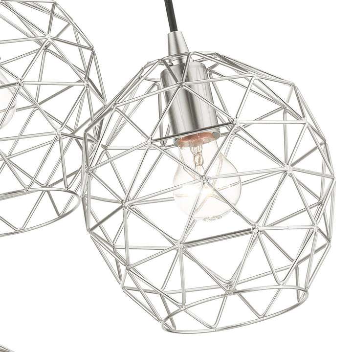 Livex Geometrix 46593-91 Pendant Light - Brushed Nickel