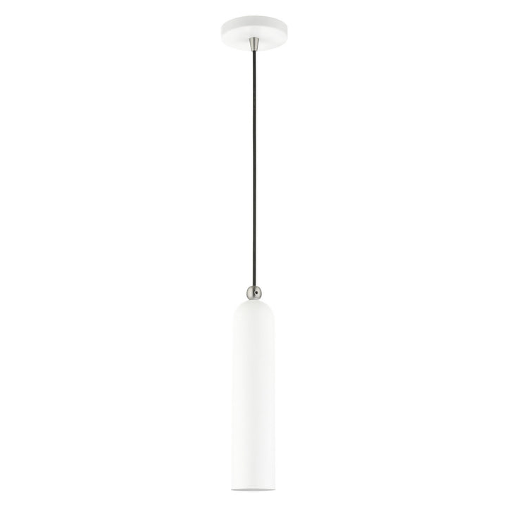 Livex Ardmore 46751-03 Pendant Light - White w/ Brushed Nickels