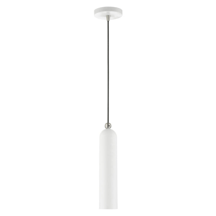 Livex Ardmore 46751-03 Pendant Light - White w/ Brushed Nickels