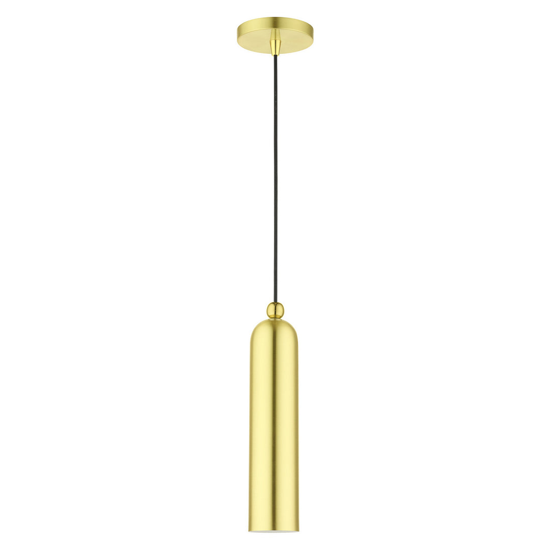 Livex Ardmore 46751-12 Pendant Light - Satin Brass w/ Polished Brasss