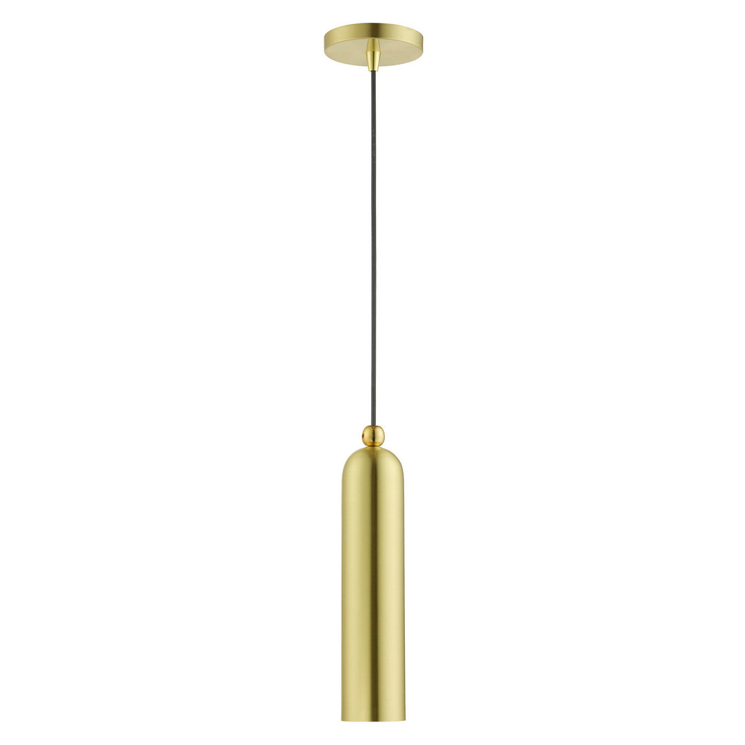 Livex Ardmore 46751-12 Pendant Light - Satin Brass w/ Polished Brasss