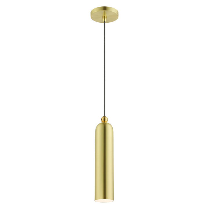 Livex Ardmore 46751-12 Pendant Light - Satin Brass w/ Polished Brasss