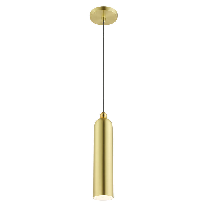 Livex Ardmore 46751-12 Pendant Light - Satin Brass w/ Polished Brasss