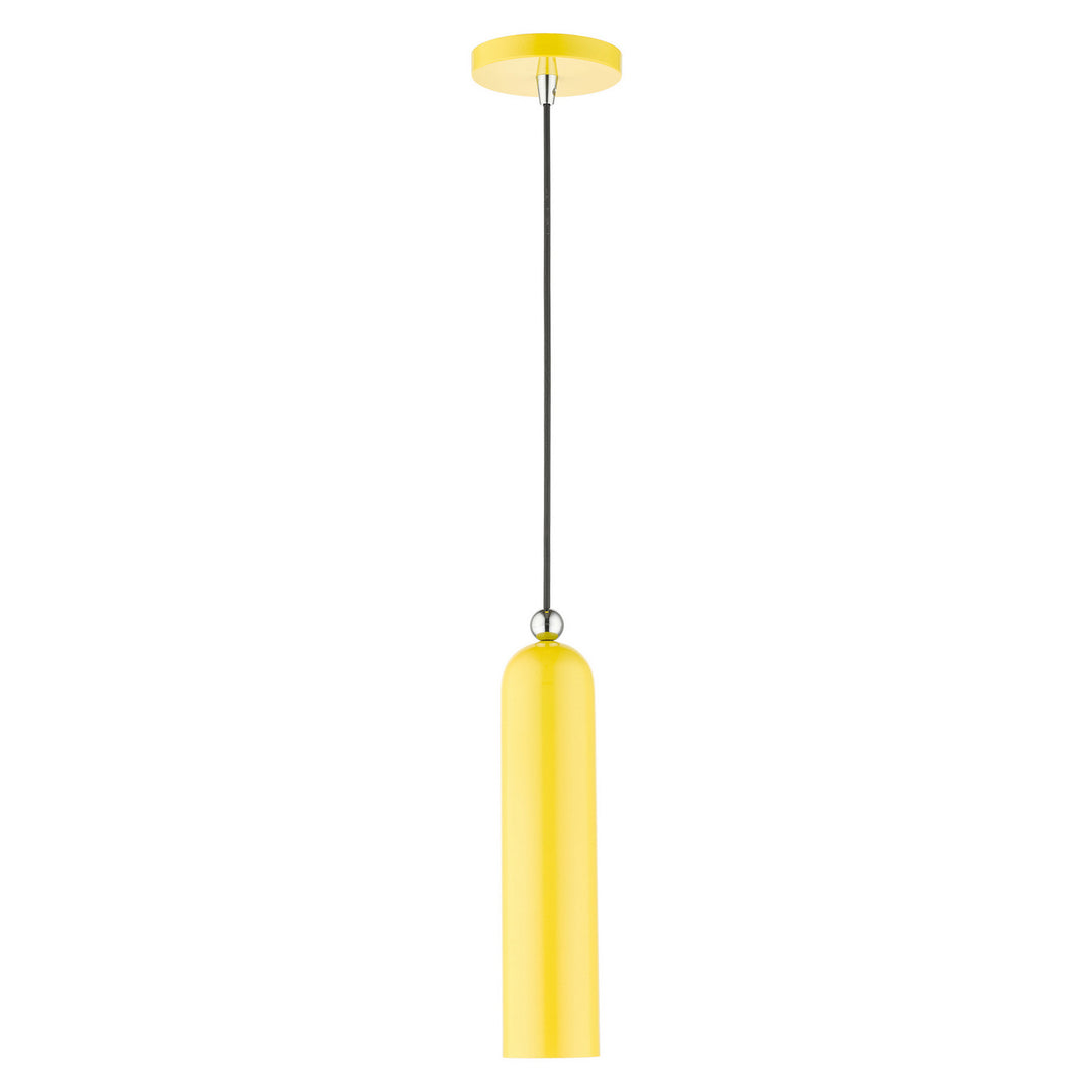 Livex Ardmore 46751-82 Pendant Light - Shiny Yellow w/ Polished Chromes