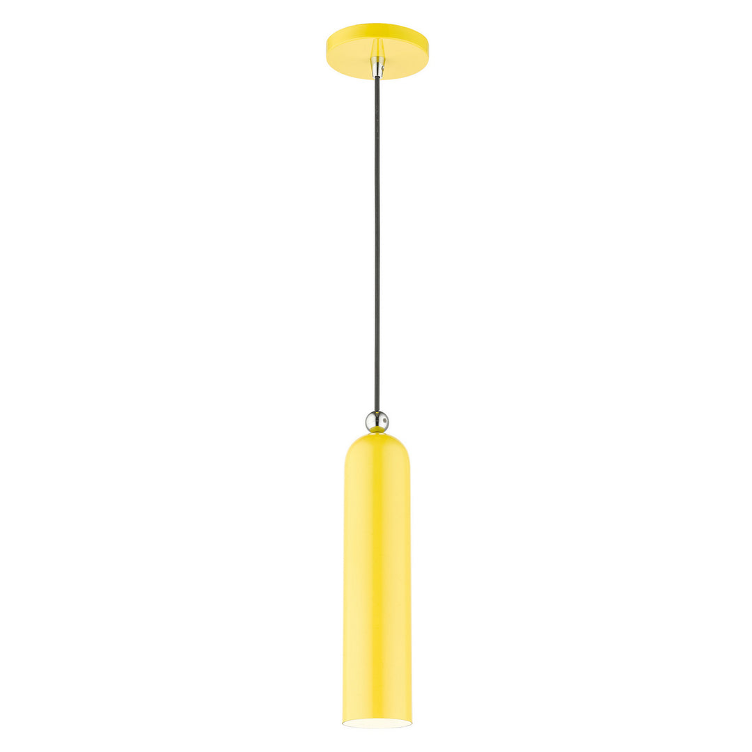 Livex Ardmore 46751-82 Pendant Light - Shiny Yellow w/ Polished Chromes