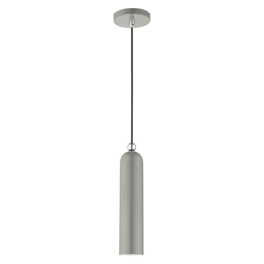 Livex Ardmore 46751-90 Pendant Light - Shiny Light Gray w/ Polished Chromes