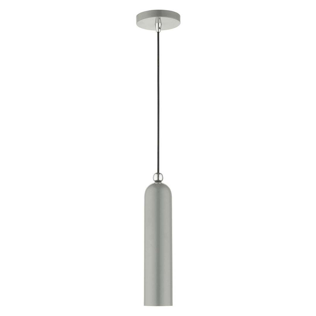 Livex Ardmore 46751-90 Pendant Light - Shiny Light Gray w/ Polished Chromes