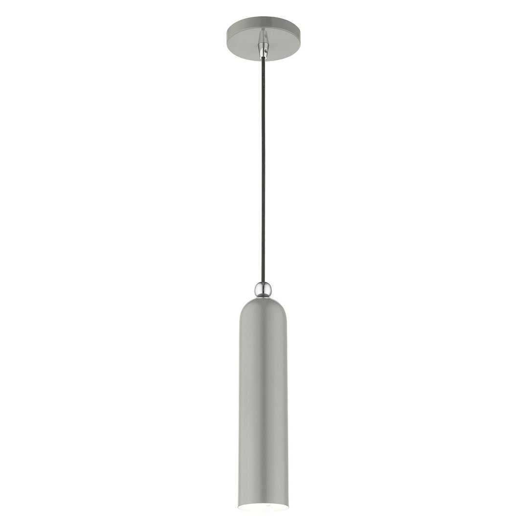 Livex Ardmore 46751-90 Pendant Light - Shiny Light Gray w/ Polished Chromes