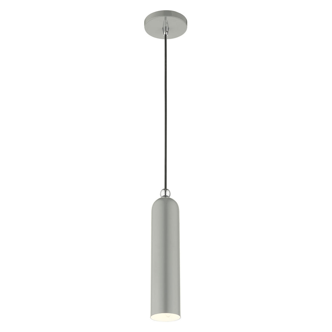 Livex Ardmore 46751-90 Pendant Light - Shiny Light Gray w/ Polished Chromes