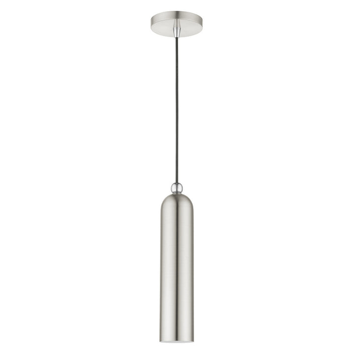 Livex Ardmore 46751-91 Pendant Light - Brushed Nickel w/ Polished Chromes