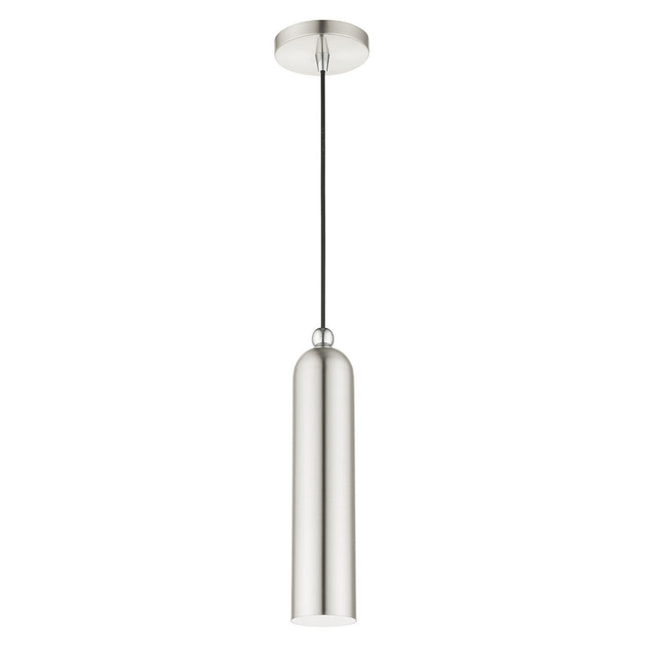 Livex Ardmore 46751-91 Pendant Light - Brushed Nickel w/ Polished Chromes