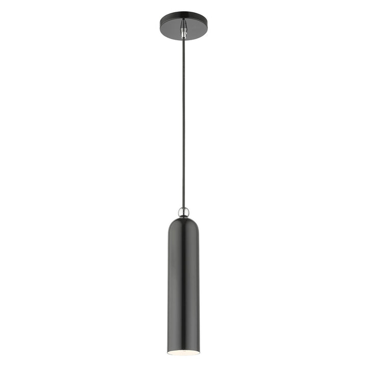 Livex Ardmore 46751-96 Pendant Light - Shiny Dark Gray w/ Polished Chromes