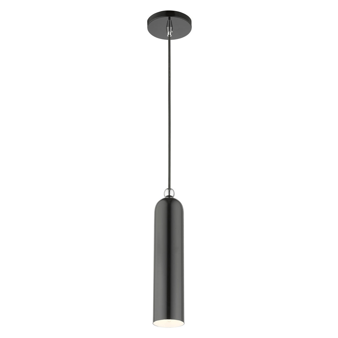 Livex Ardmore 46751-96 Pendant Light - Shiny Dark Gray w/ Polished Chromes