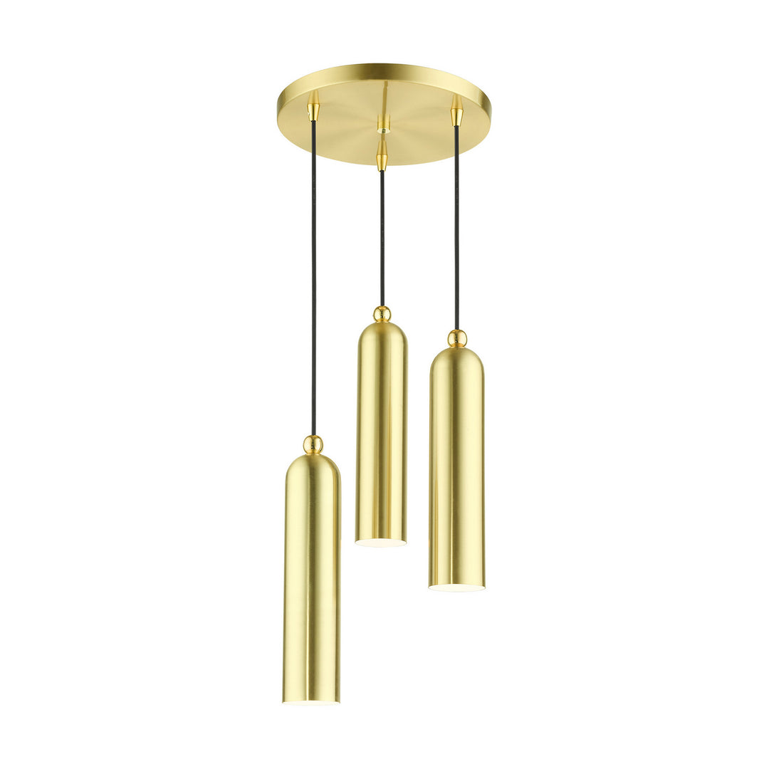 Livex Ardmore 46753-12 Pendant Light - Satin Brass w/ Polished Brasss