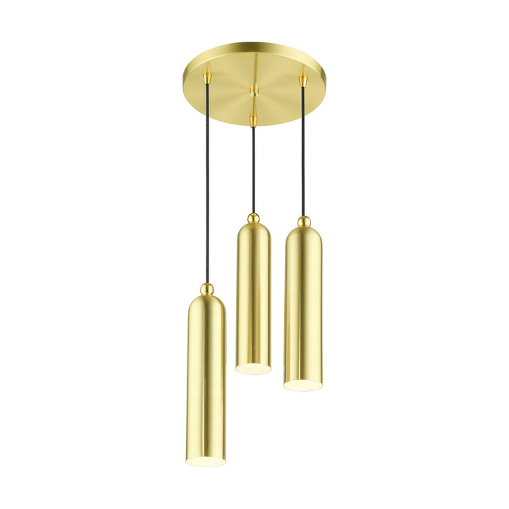 Livex Ardmore 46753-12 Pendant Light - Satin Brass w/ Polished Brasss