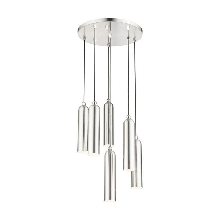 Livex Ardmore 46756-91 Pendant Light - Brushed Nickel w/ Polished Chromes