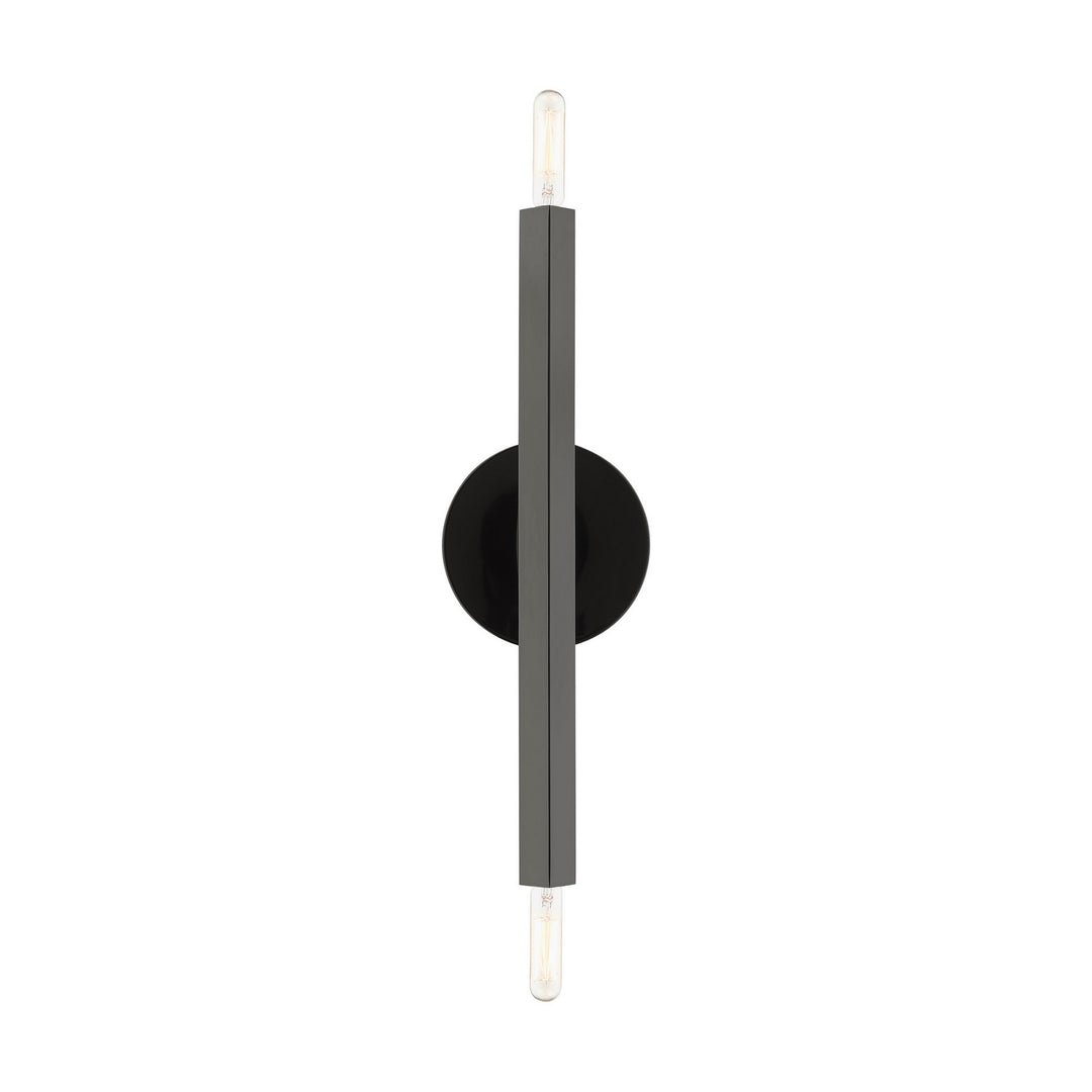 Livex Monaco 46981-46 Wall Sconce Light - Black Chrome