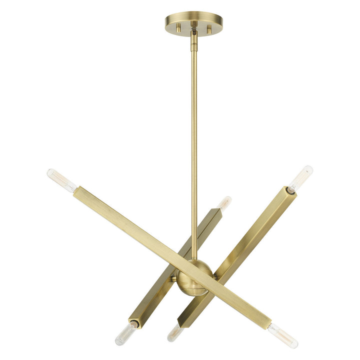 Livex Monaco 46984-01 Chandelier Light - Antique Brass