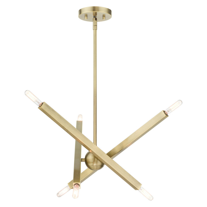 Livex Monaco 46984-01 Chandelier Light - Antique Brass