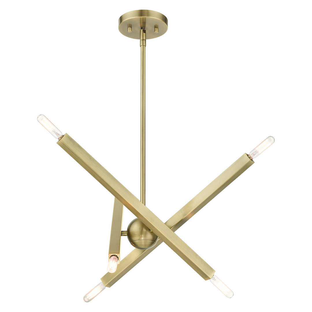 Livex Monaco 46984-01 Chandelier Light - Antique Brass