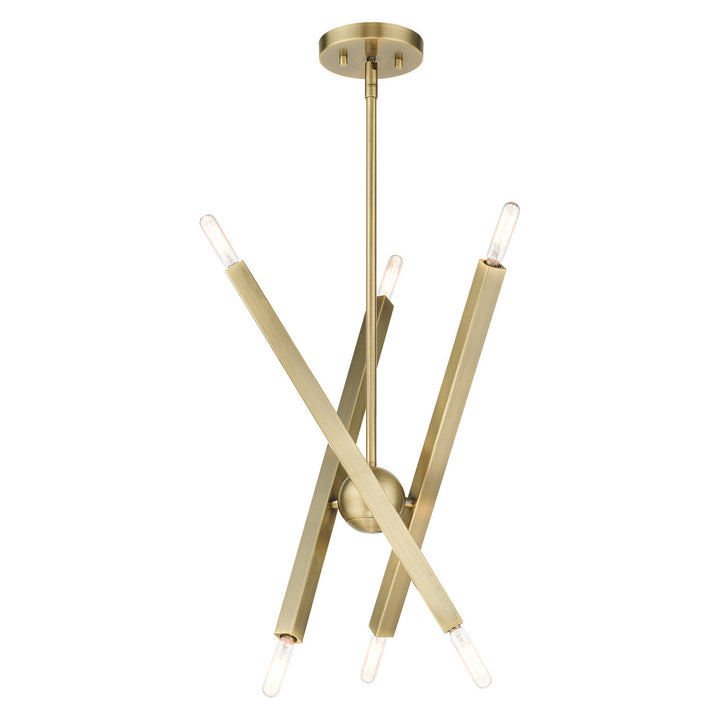 Livex Monaco 46984-01 Chandelier Light - Antique Brass
